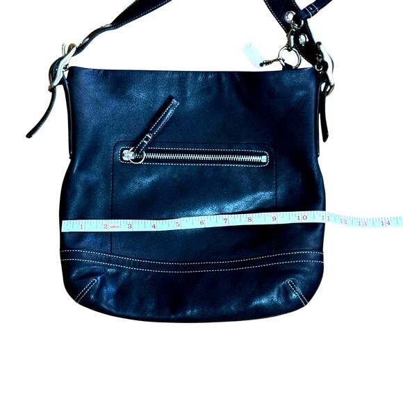 Coach 1415 Soho Slim Y2k Black Leather Hobo Fringe Tasseled Shoulder Bag - Picture 9 of 14